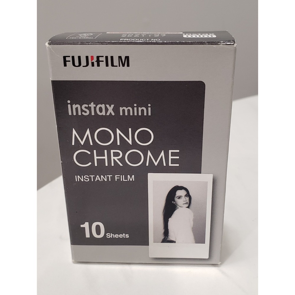 FUJIFILM Instax mini Monochrome Instant Film 10 Sheets New - Exp: 2026